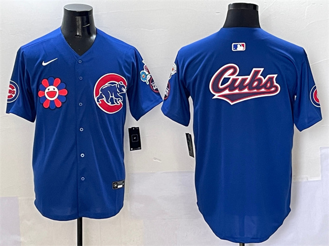 Men's Chicago Cubs Team Big Logo Royal 2025 Tokyo Series Limited Stitched Baseball Jersey Men's Chicago Cubs Team Big Logo Royal 2025 Tokyo Series Limited Stitched Baseball Jersey